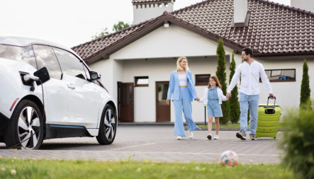 Family Road Trip with Electric Car