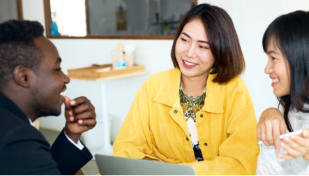 group of people sitting