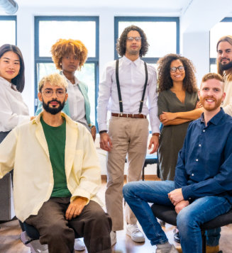 group of people smiling