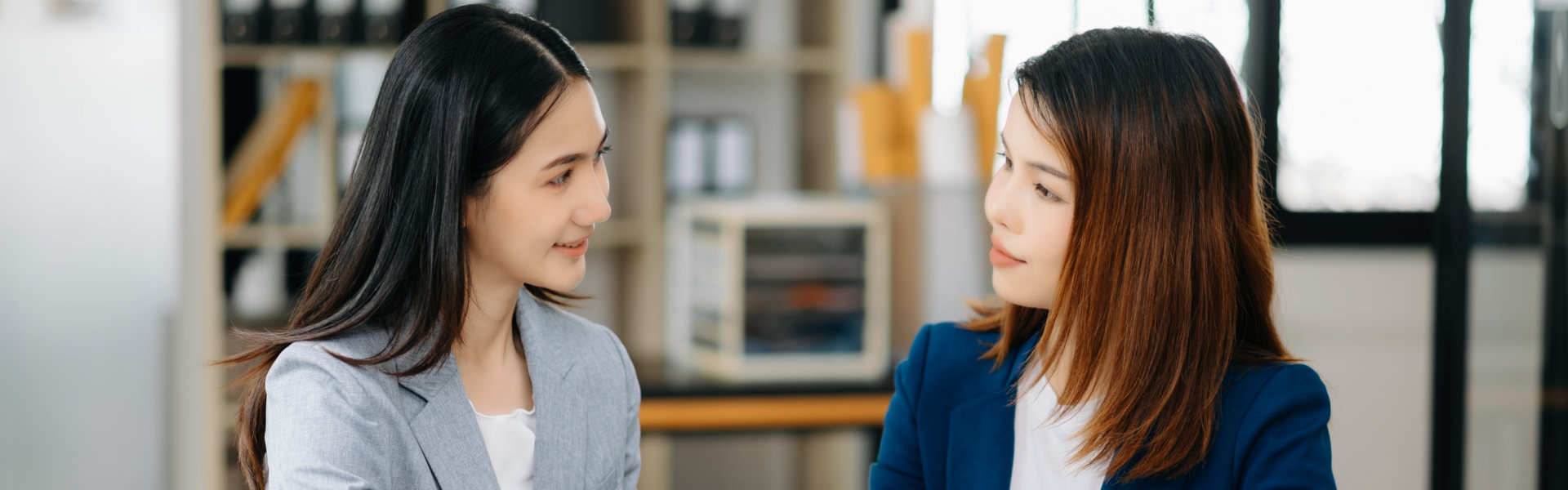 two women having a conversation